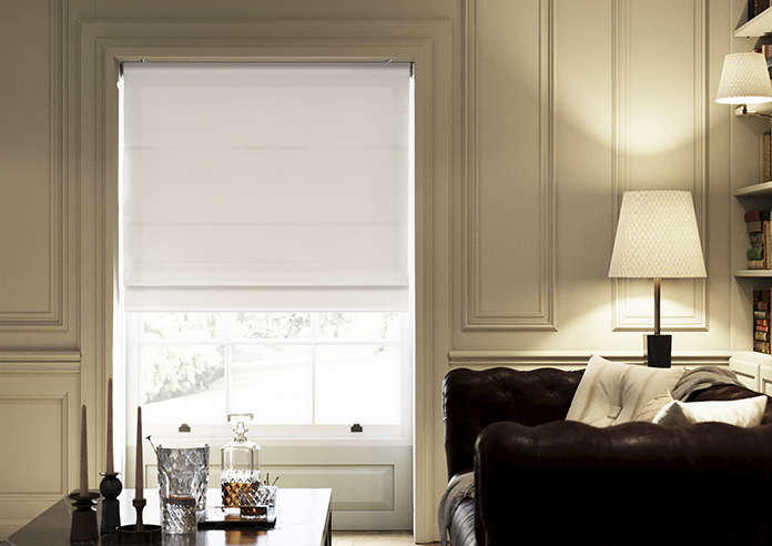 Wexley, White Cotton - Twist&Fit Roman Blind - Image 3